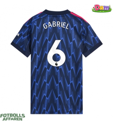 Arsenal Gabriel Magalhaes #6 Bortatröja Kvinnor 2025-26 Kortärmad